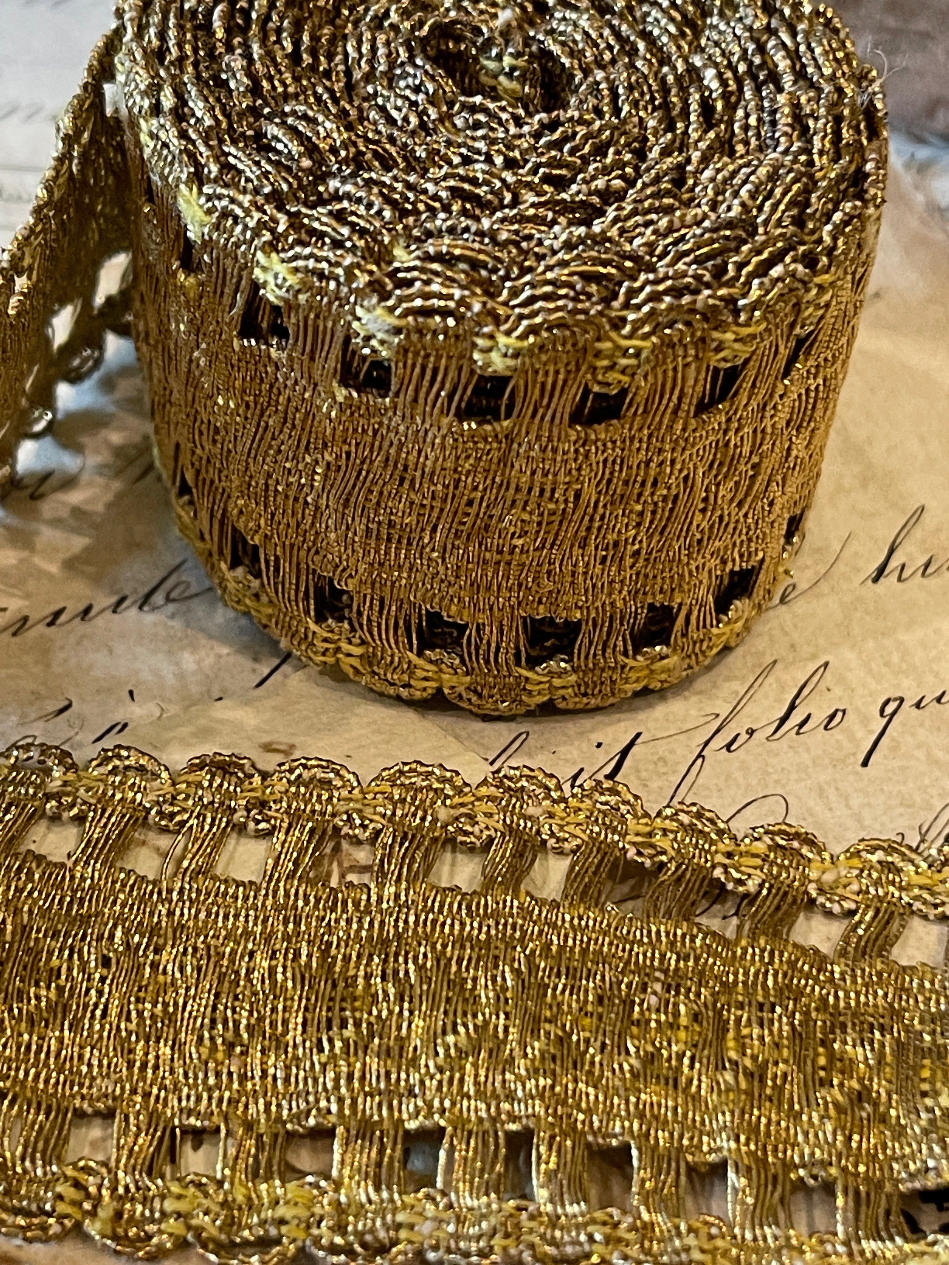 French Antique Gold/Bronze Metal Trim Circa mid 1800s