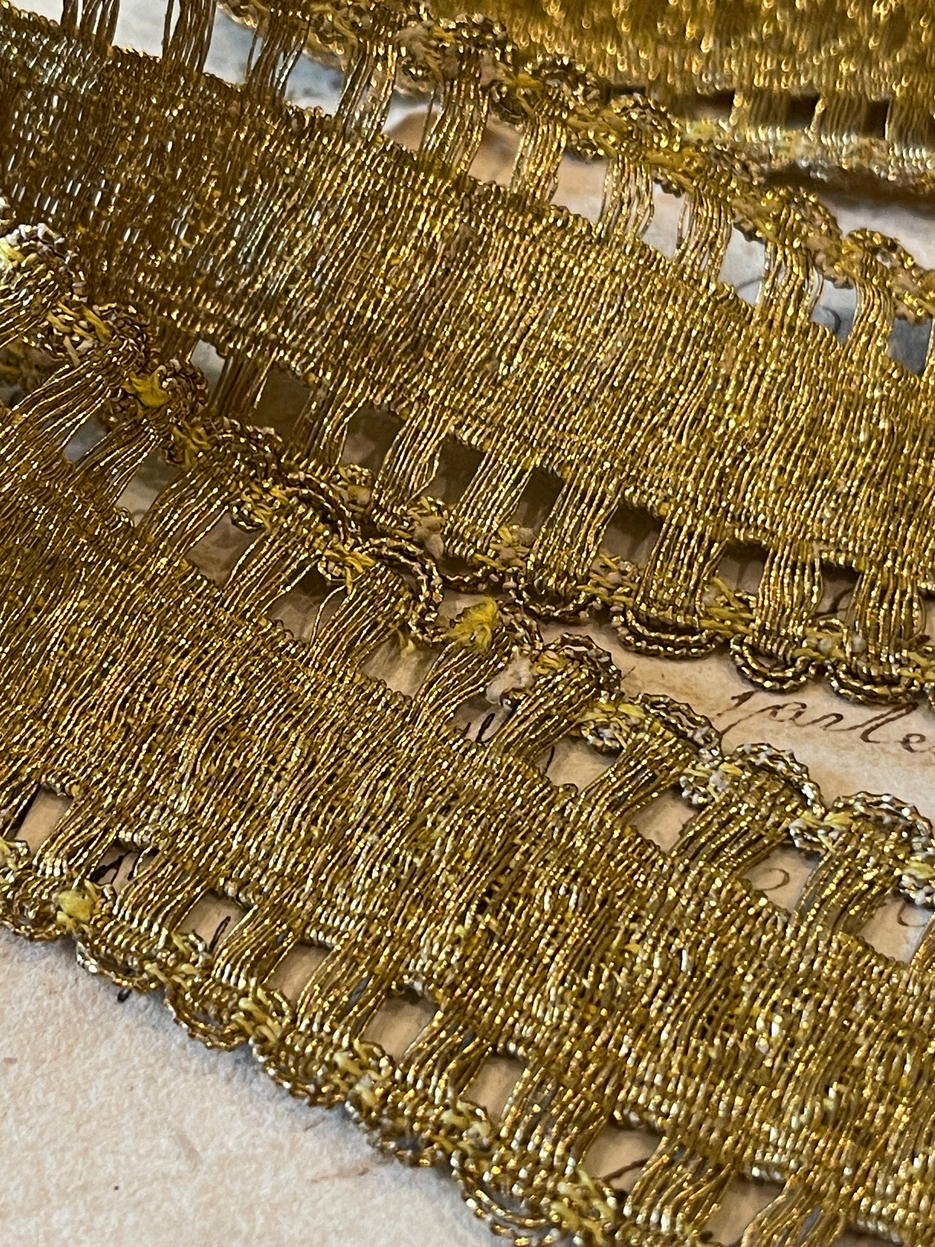 French Antique Gold/Bronze Metal Trim Circa mid 1800s