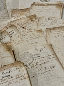 Antique 1679 French Documents - 345 Years Old