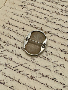 Antique VIctorian Lava Cameo Brooch circa 1860s