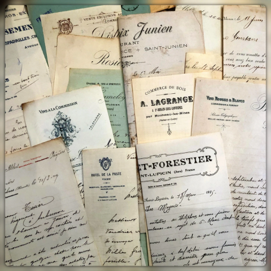 Vintage 1900-1950's Script Letters Bundles in sets of 5