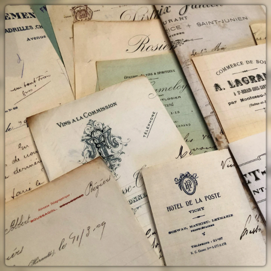 Vintage 1900-1950's Script Letters Bundles in sets of 5