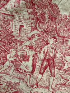 Amazing Cotton Harvesting Scenes Toile - 1930's