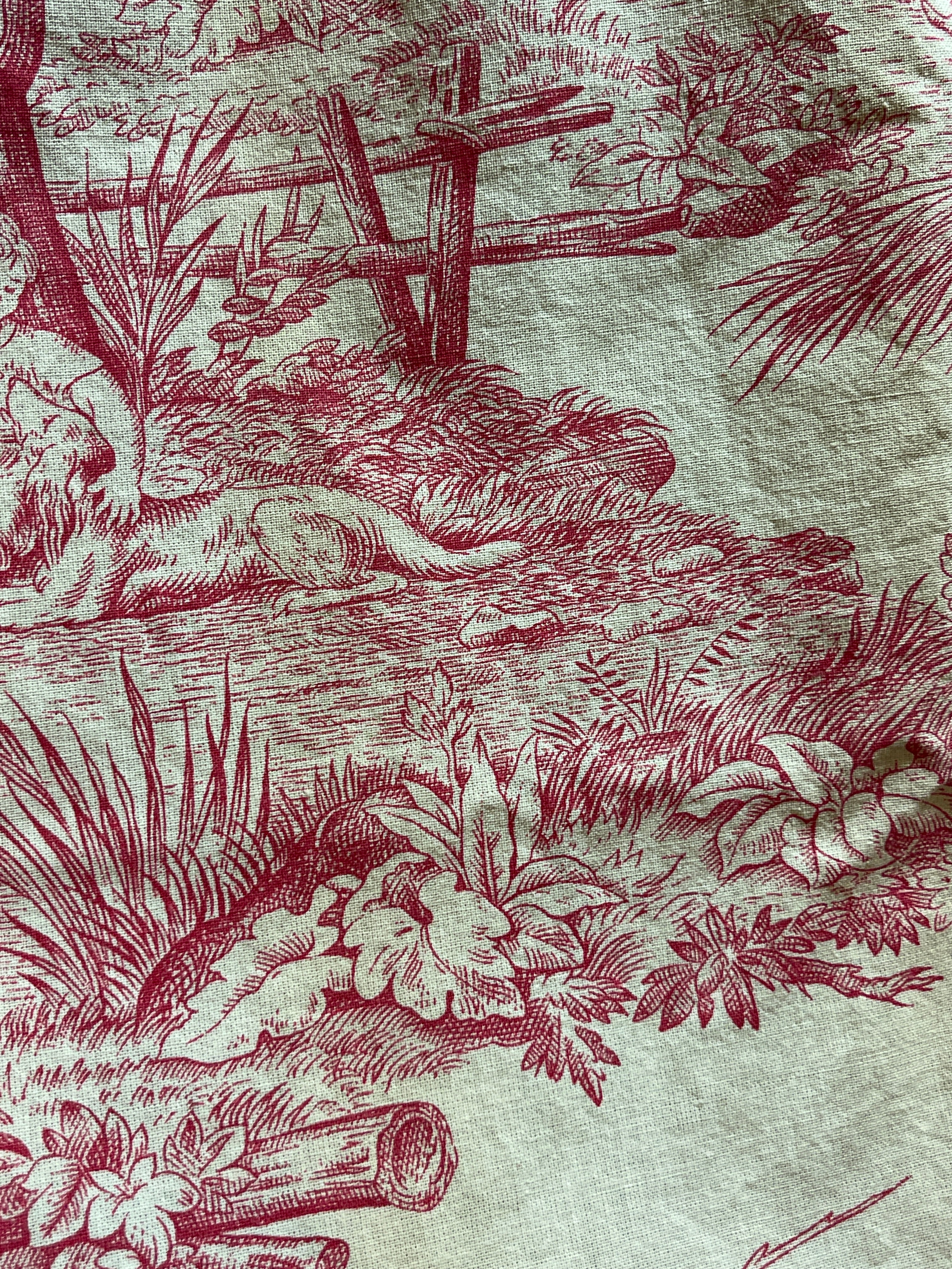 Amazing Cotton Harvesting Scenes Toile - 1930's