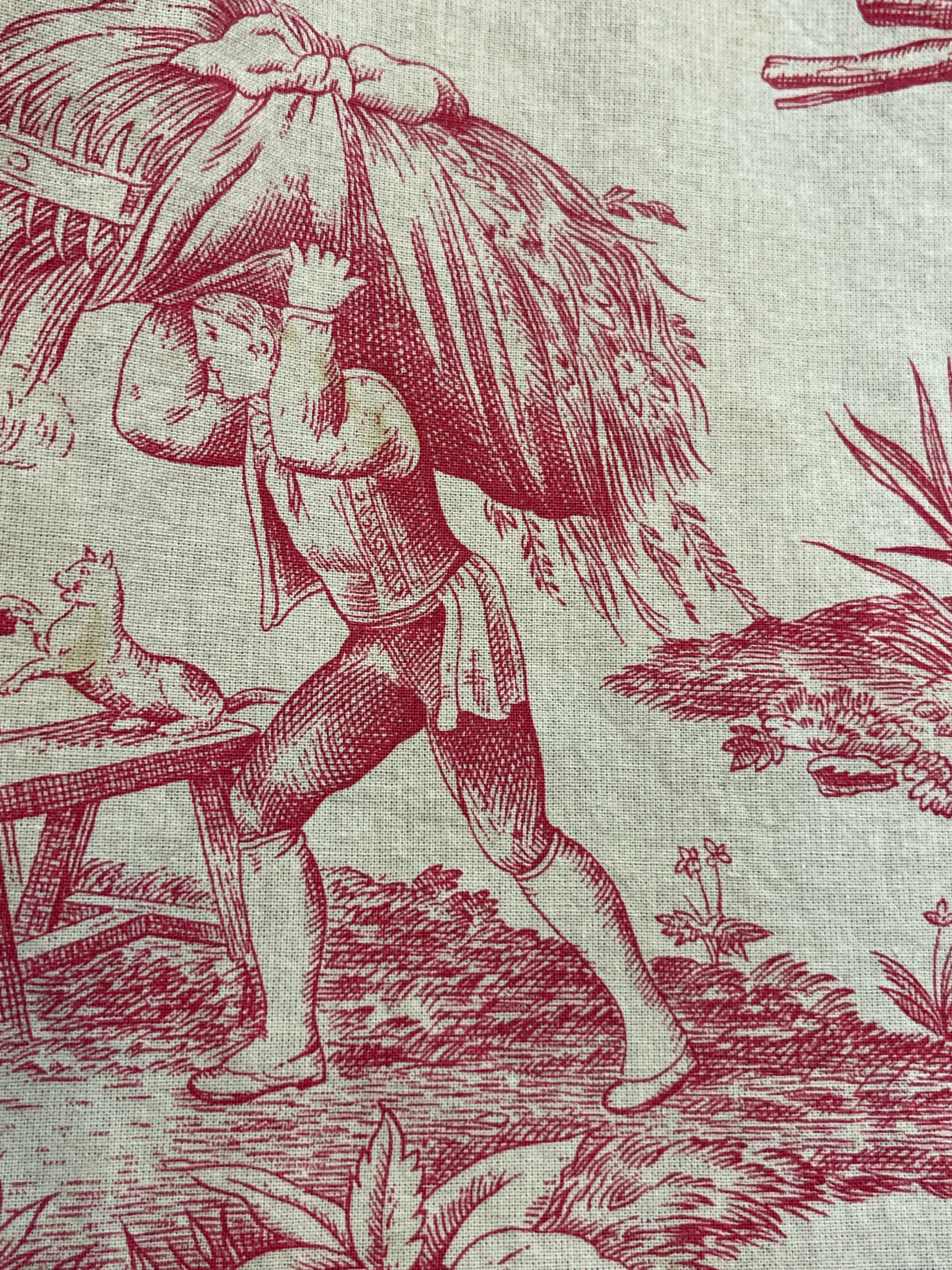 Amazing Cotton Harvesting Scenes Toile - 1930's