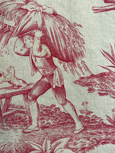 Amazing Cotton Harvesting Scenes Toile - 1930's