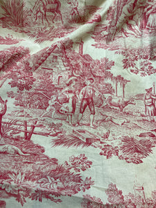 Amazing Cotton Harvesting Scenes Toile - 1930's