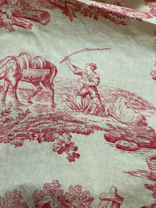 Amazing Cotton Harvesting Scenes Toile - 1930's