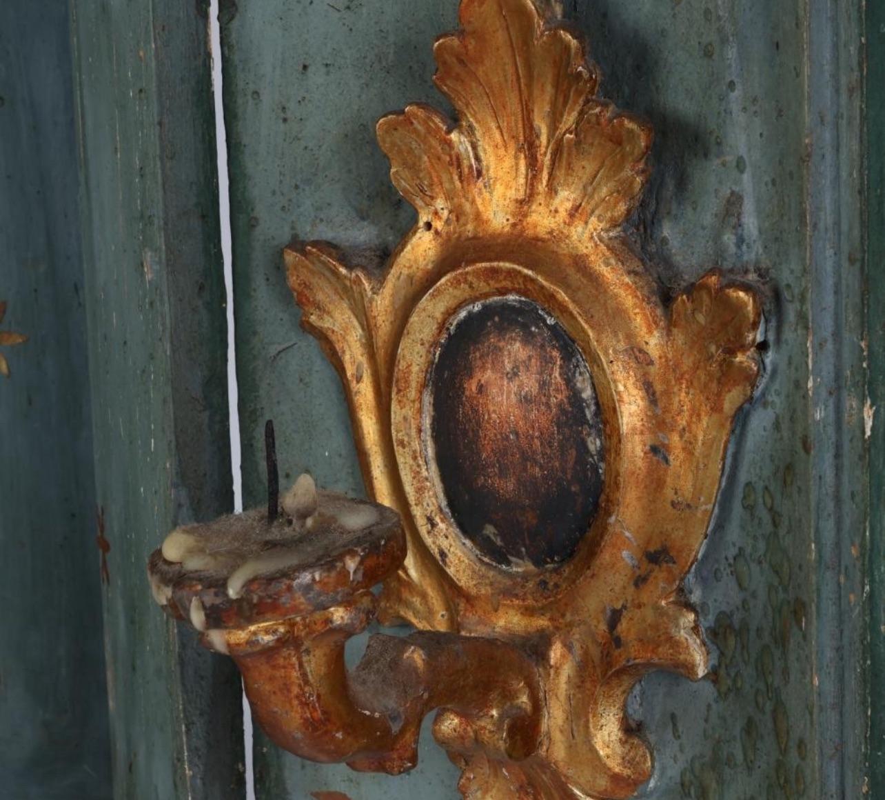 Early 1800's Italian Antique Niche Travel Altar Casket