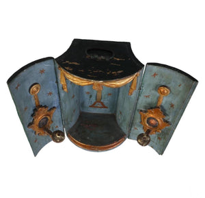 Early 1800's Italian Antique Niche Travel Altar Casket