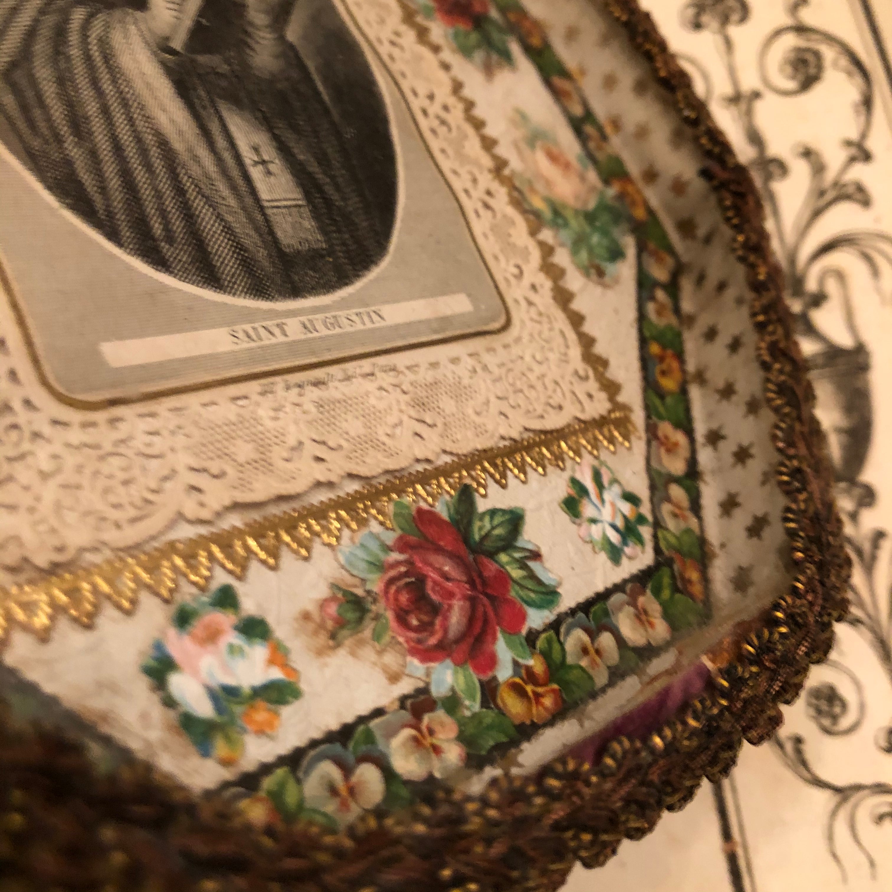 1800's French Religious Relic of Saint Augustin