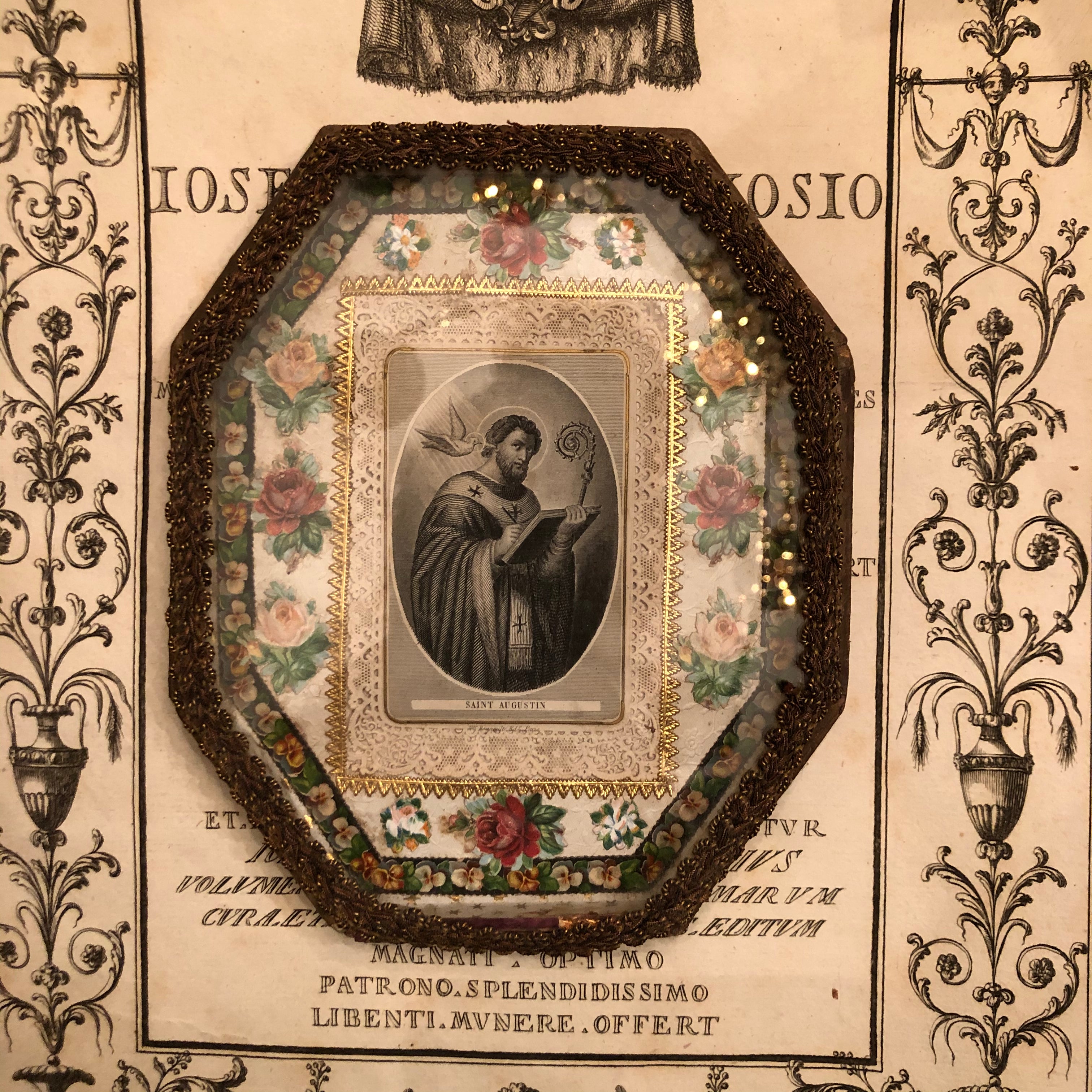 1800's French Religious Relic of Saint Augustin