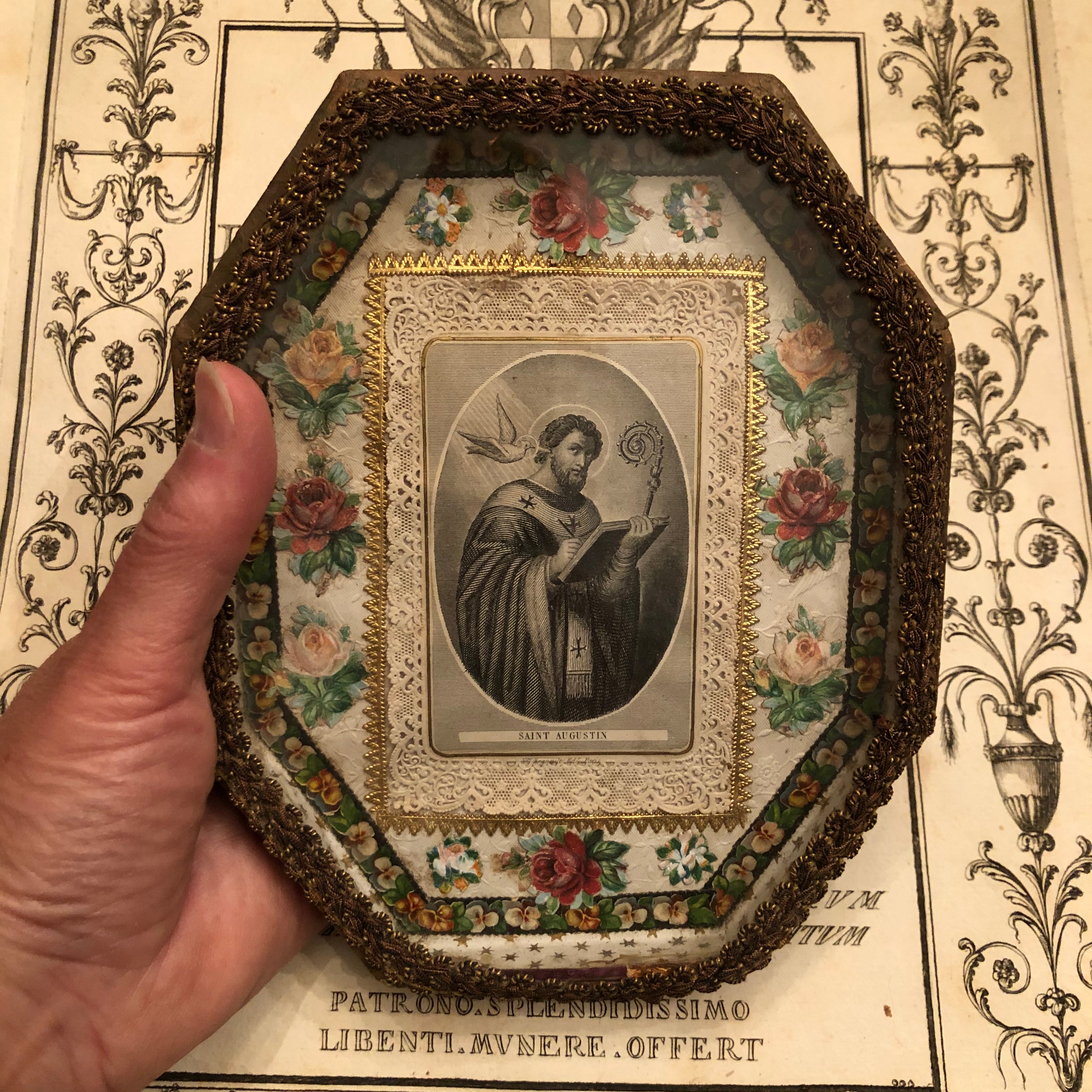 1800's French Religious Relic of Saint Augustin