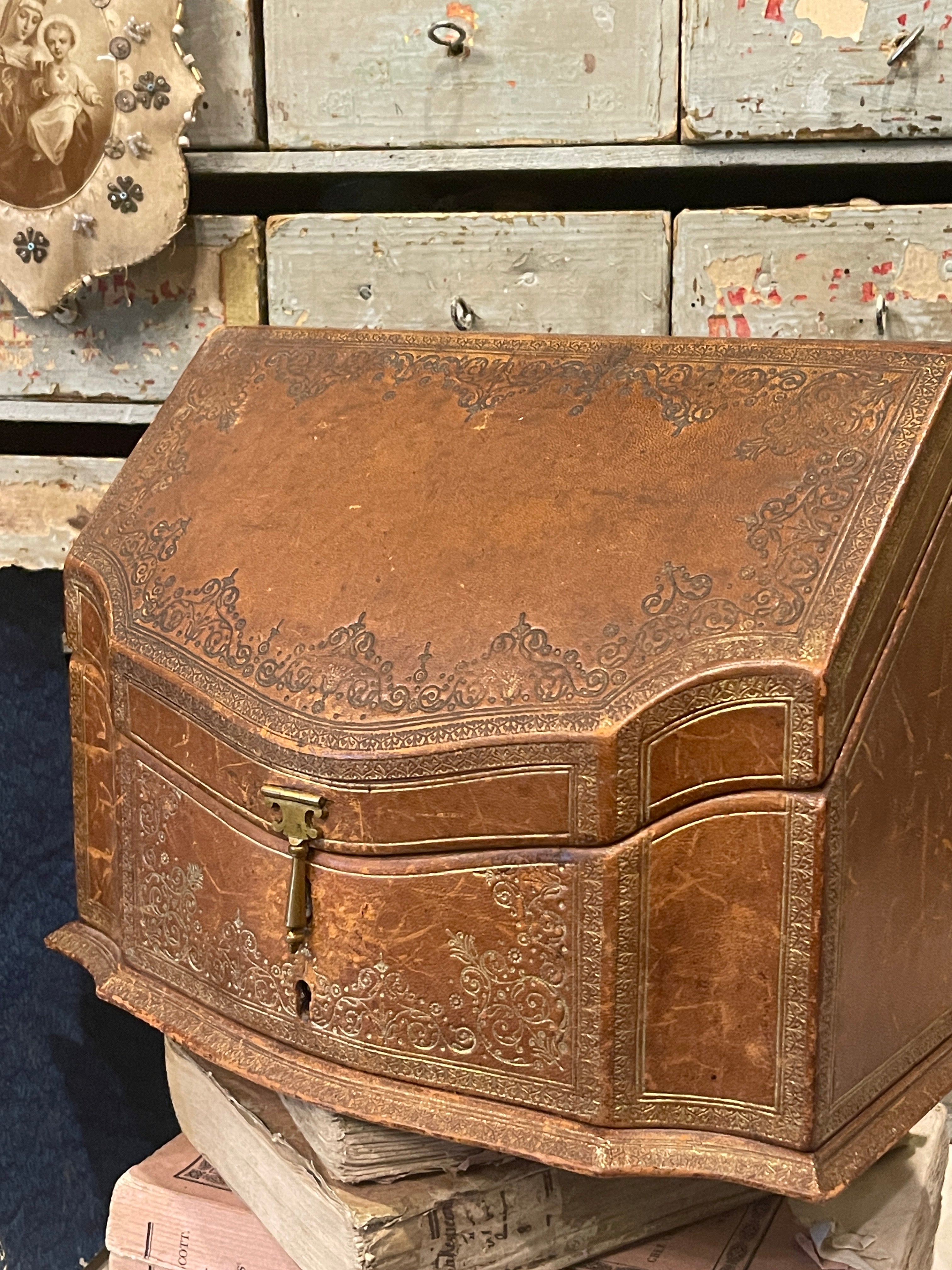 Leather 1800s Fabric Interior Letterbox