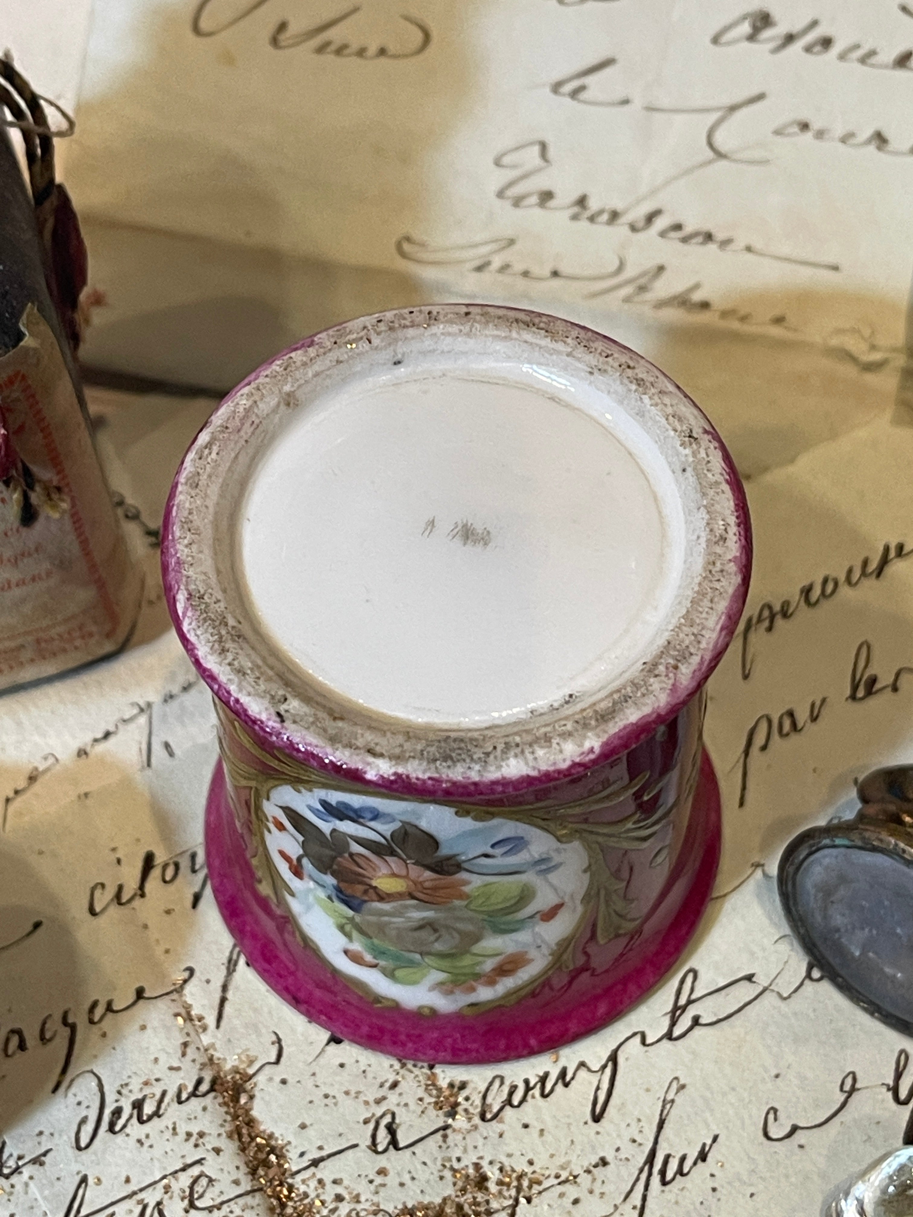 Rare 1800s Antique French Porcelain Pounce Pot – Monahan Papers