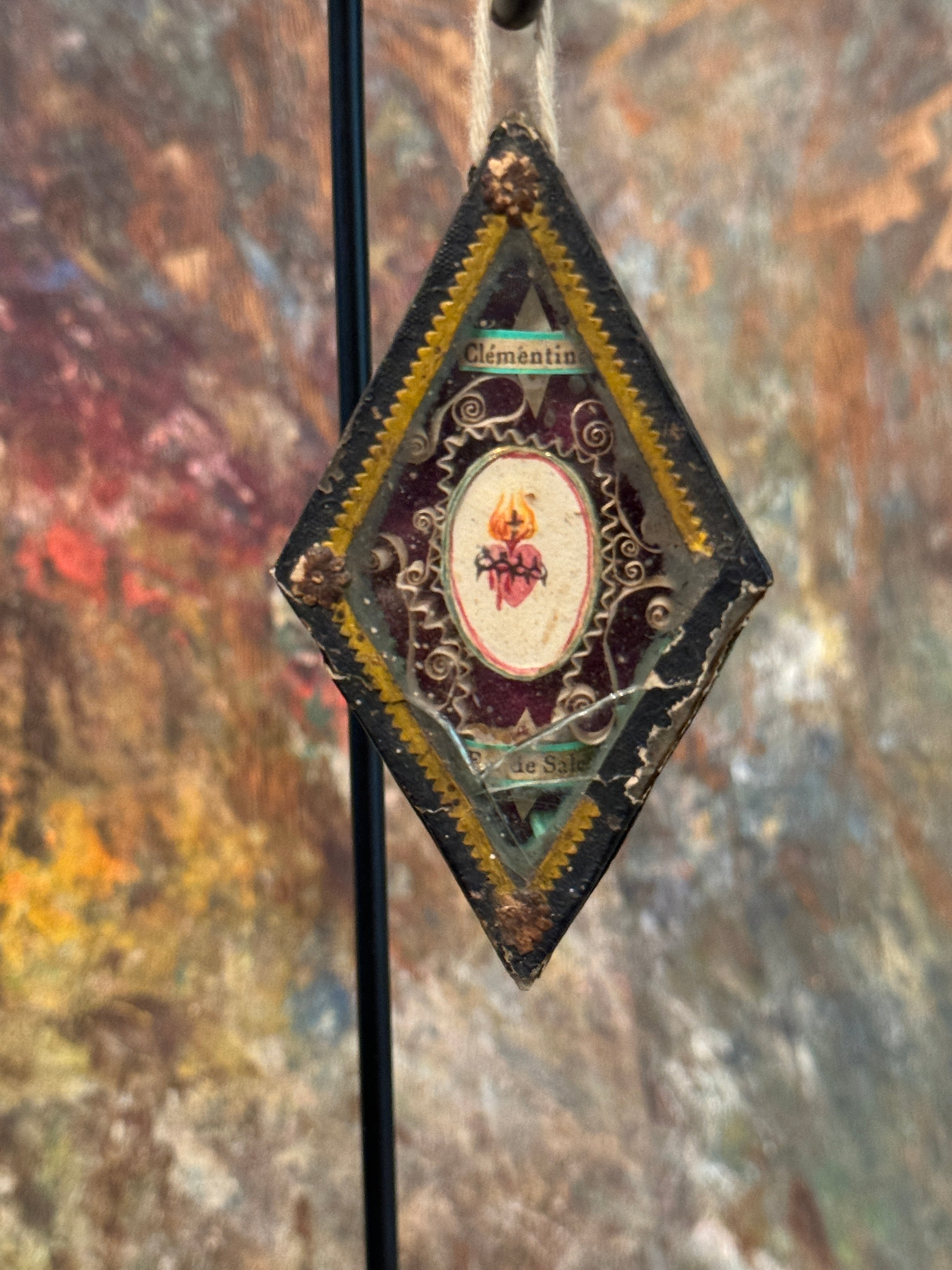 Antique 1800s St Clementine Paperolle Relic