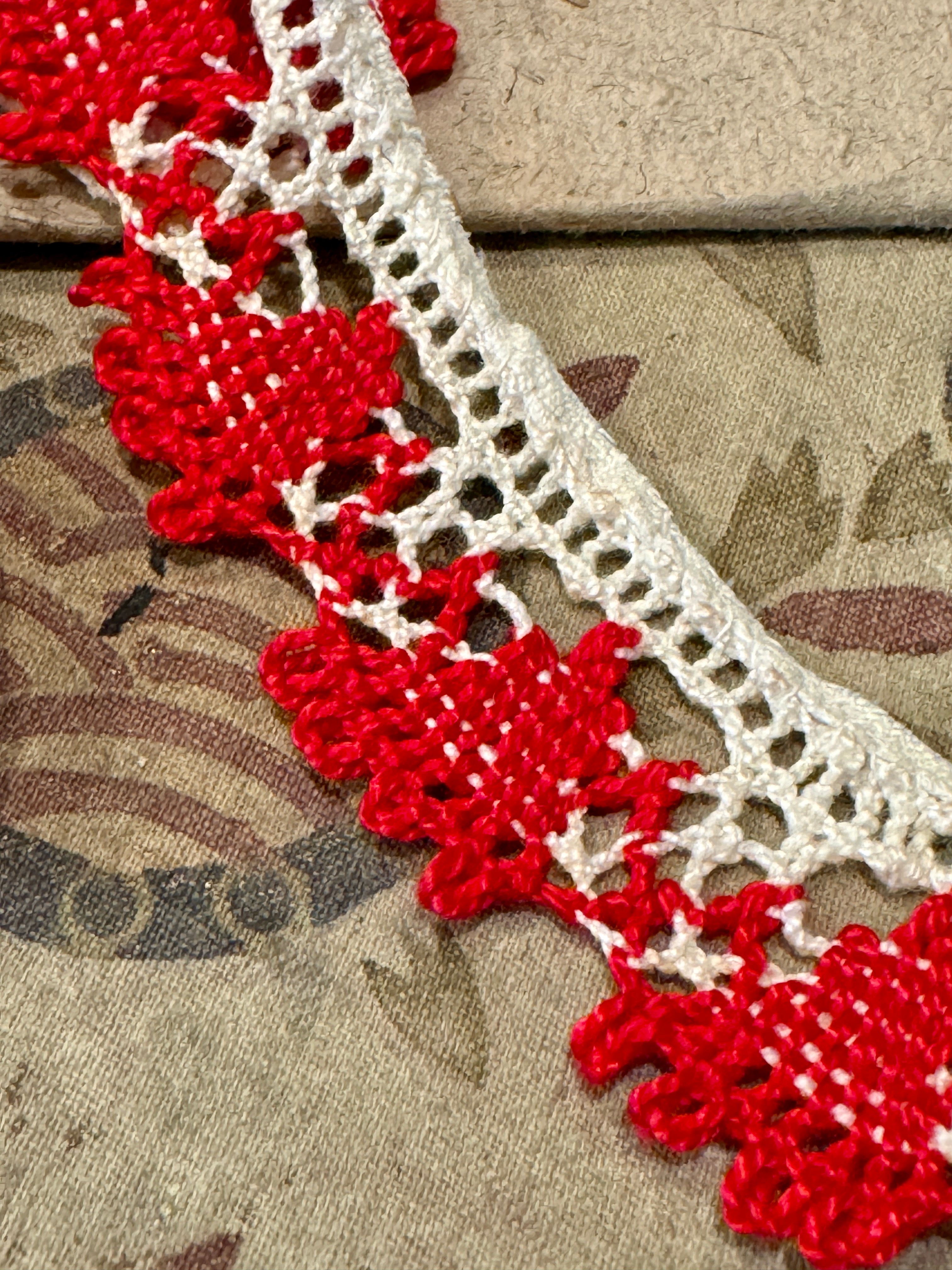 Antique French Ribbon Trims - Reds