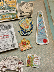 Antique Original French Perfume Labels - Q1