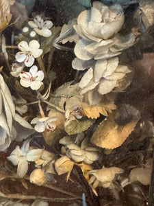 Antique French Silk Flowers in Reliquary Box