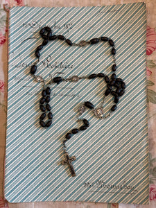 Antique French Ebony Rosary - ROS98