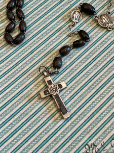 Antique French Ebony Rosary - ROS98