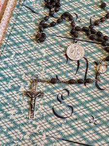 Antique French Rosary and Small Medals - ROS99