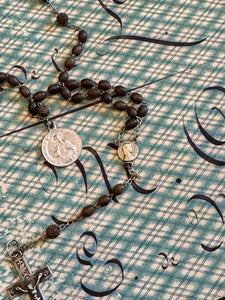 Antique French Rosary and Small Medals - ROS99
