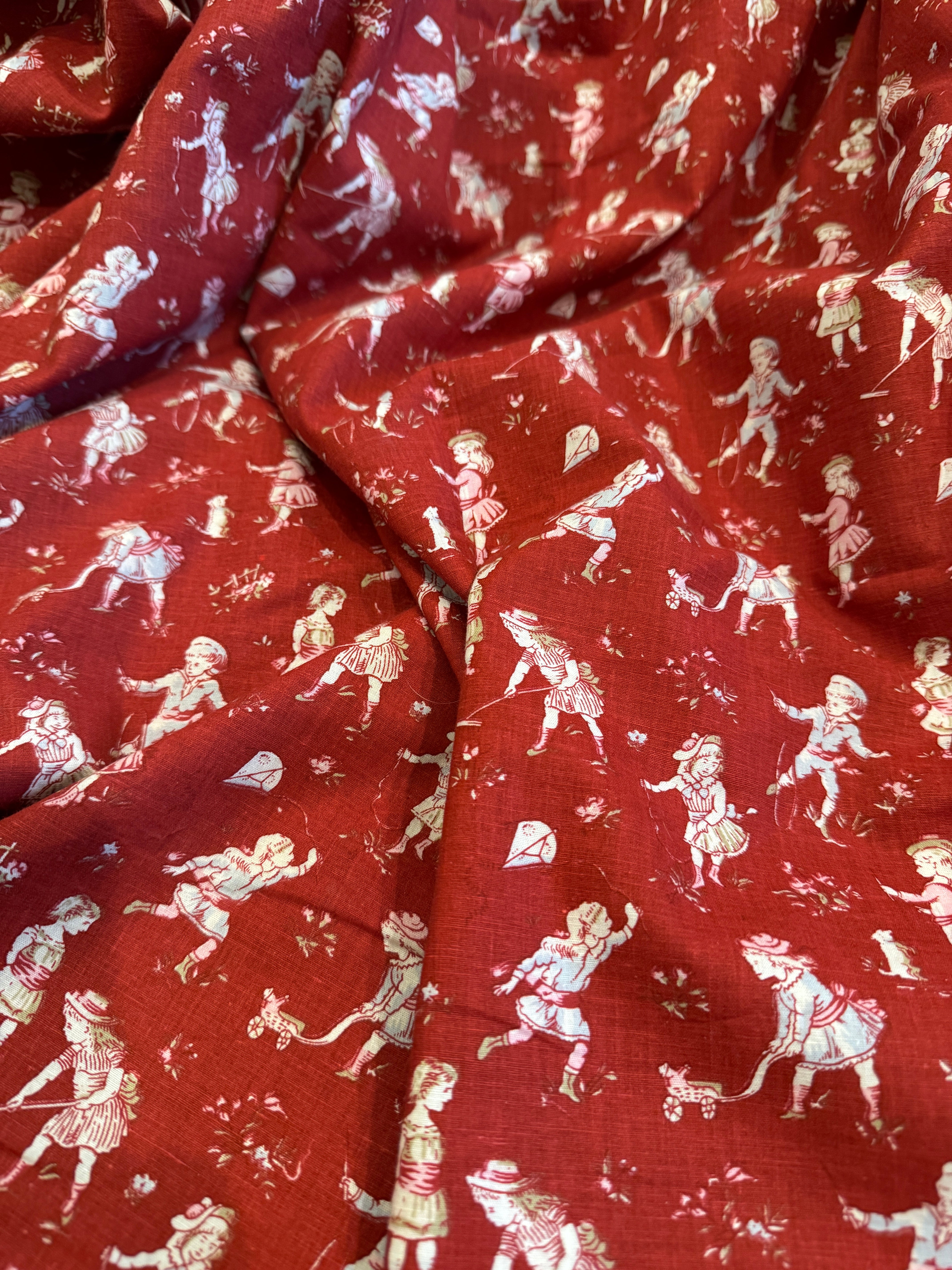 Beautiful French Printed  Cotton Childrens Toile