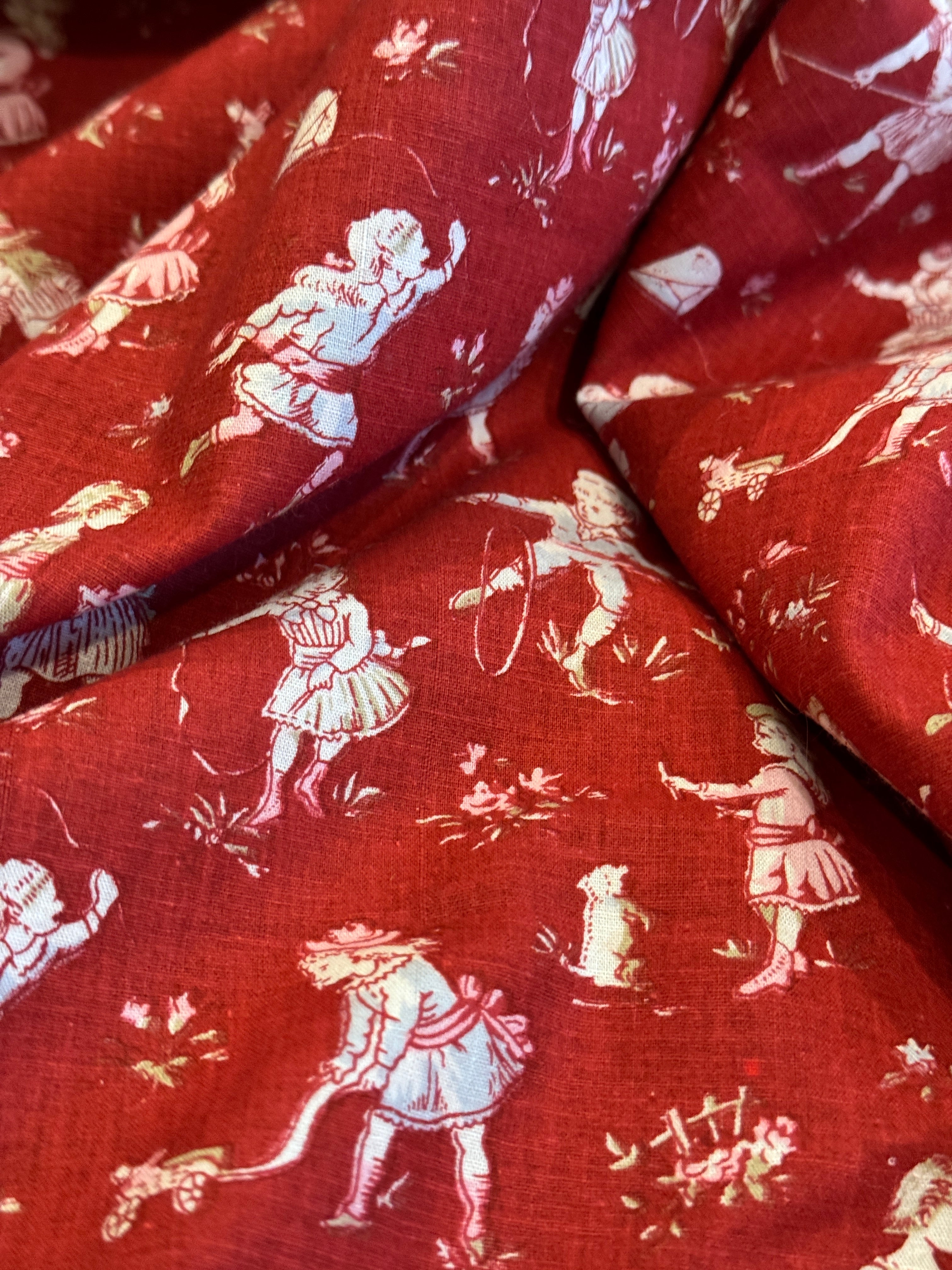 Beautiful French Printed  Cotton Childrens Toile
