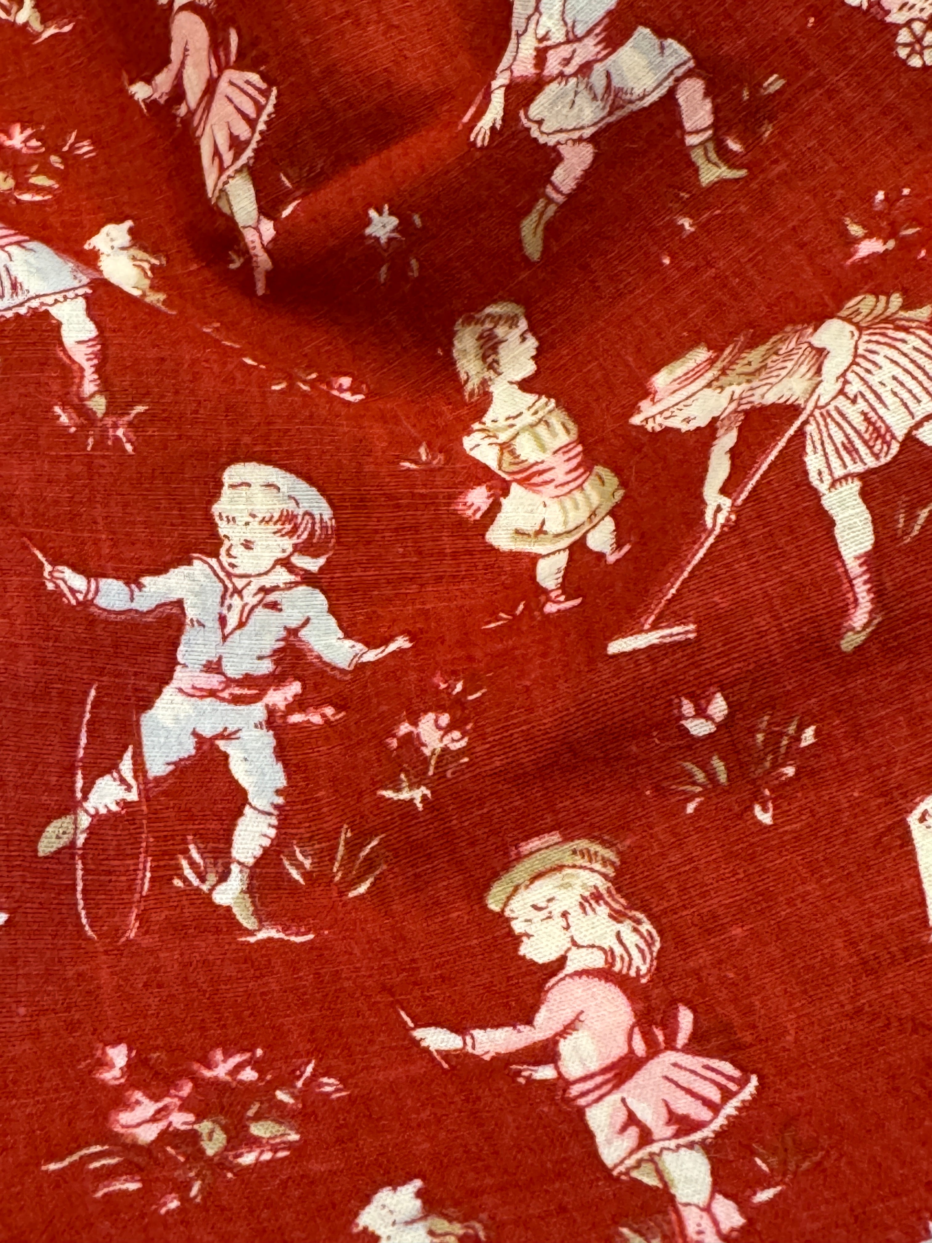 Beautiful French Printed  Cotton Childrens Toile