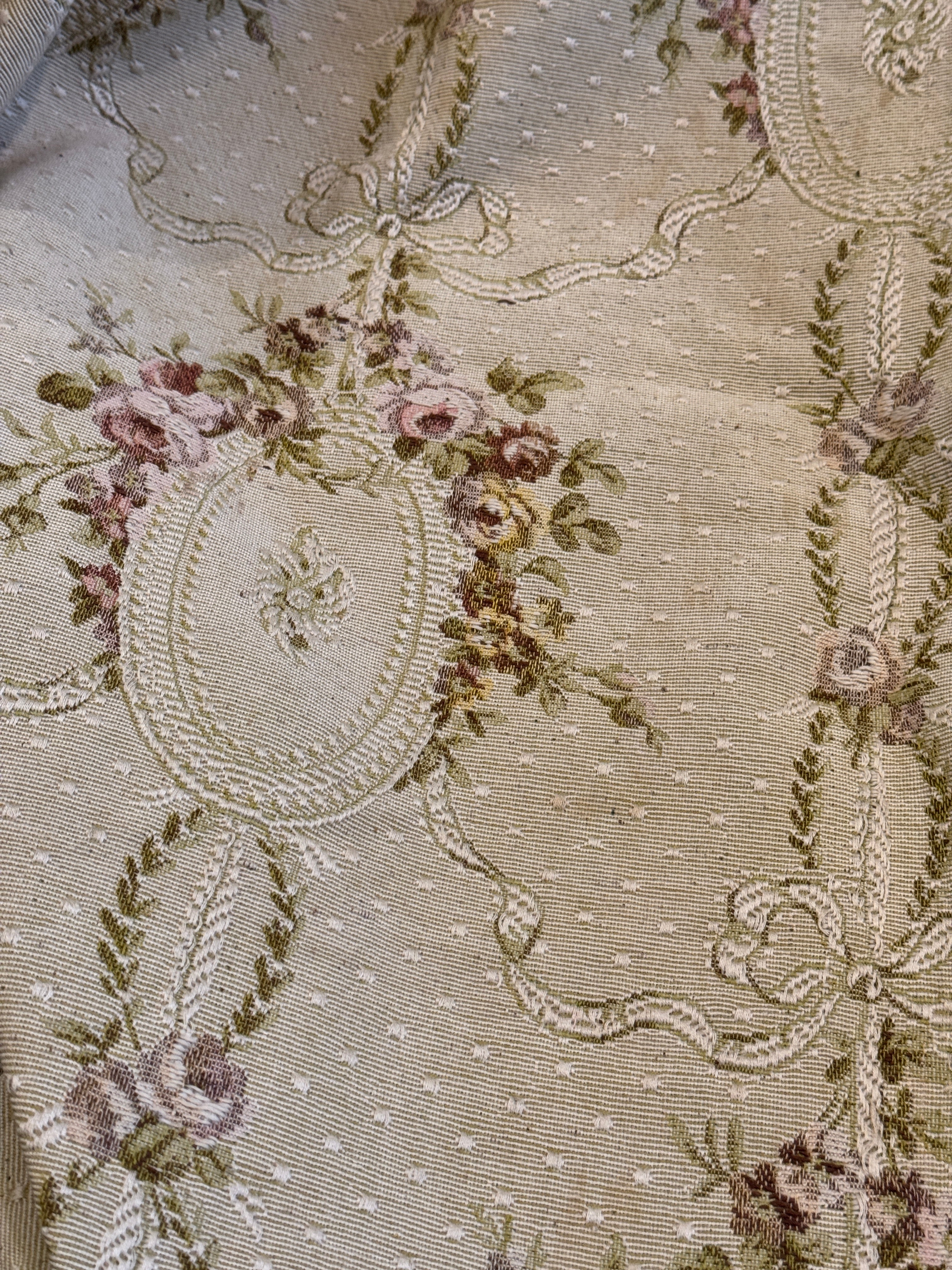 Antique French Tapestry Table Topper