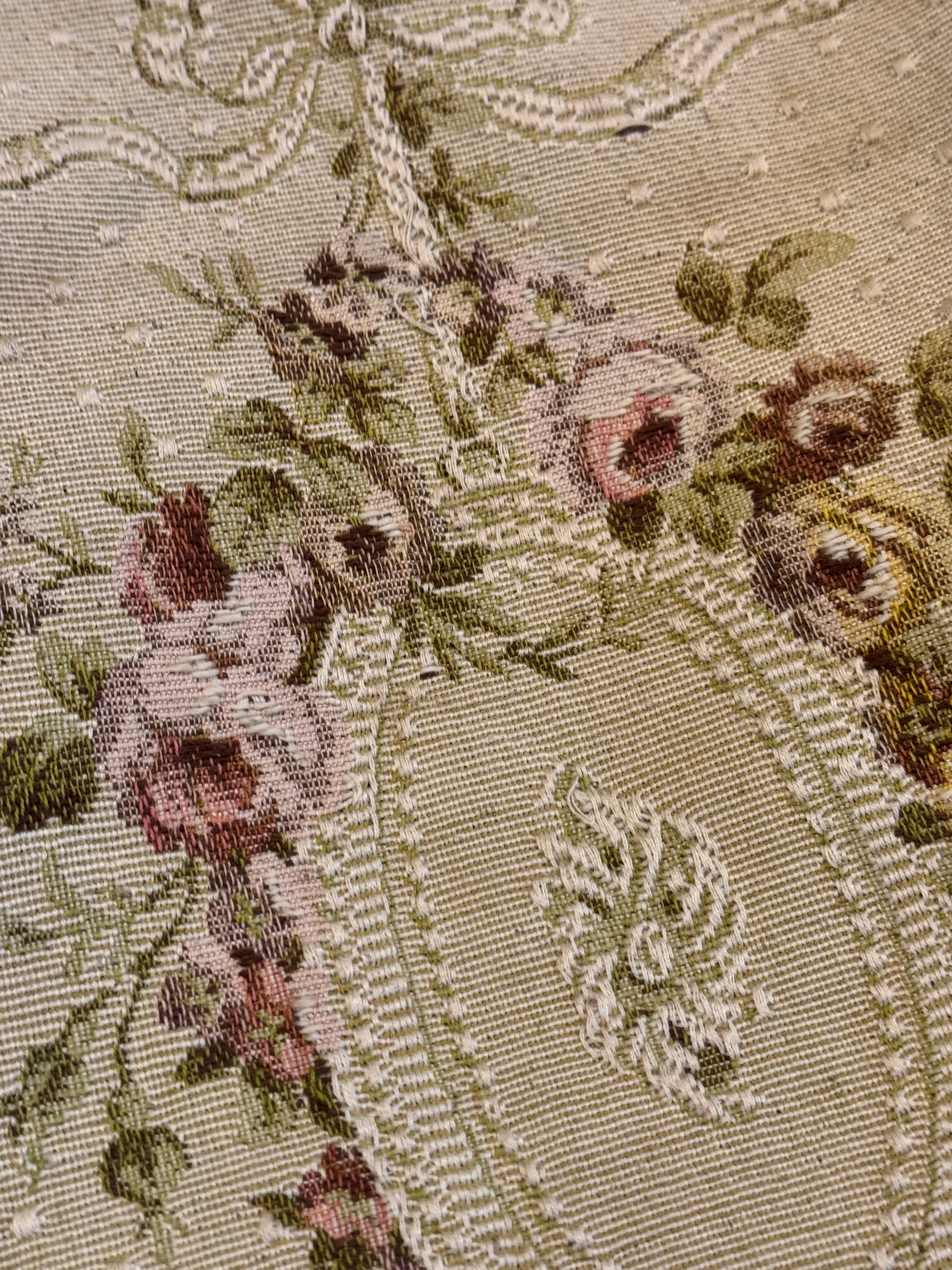 Antique French Tapestry Table Topper