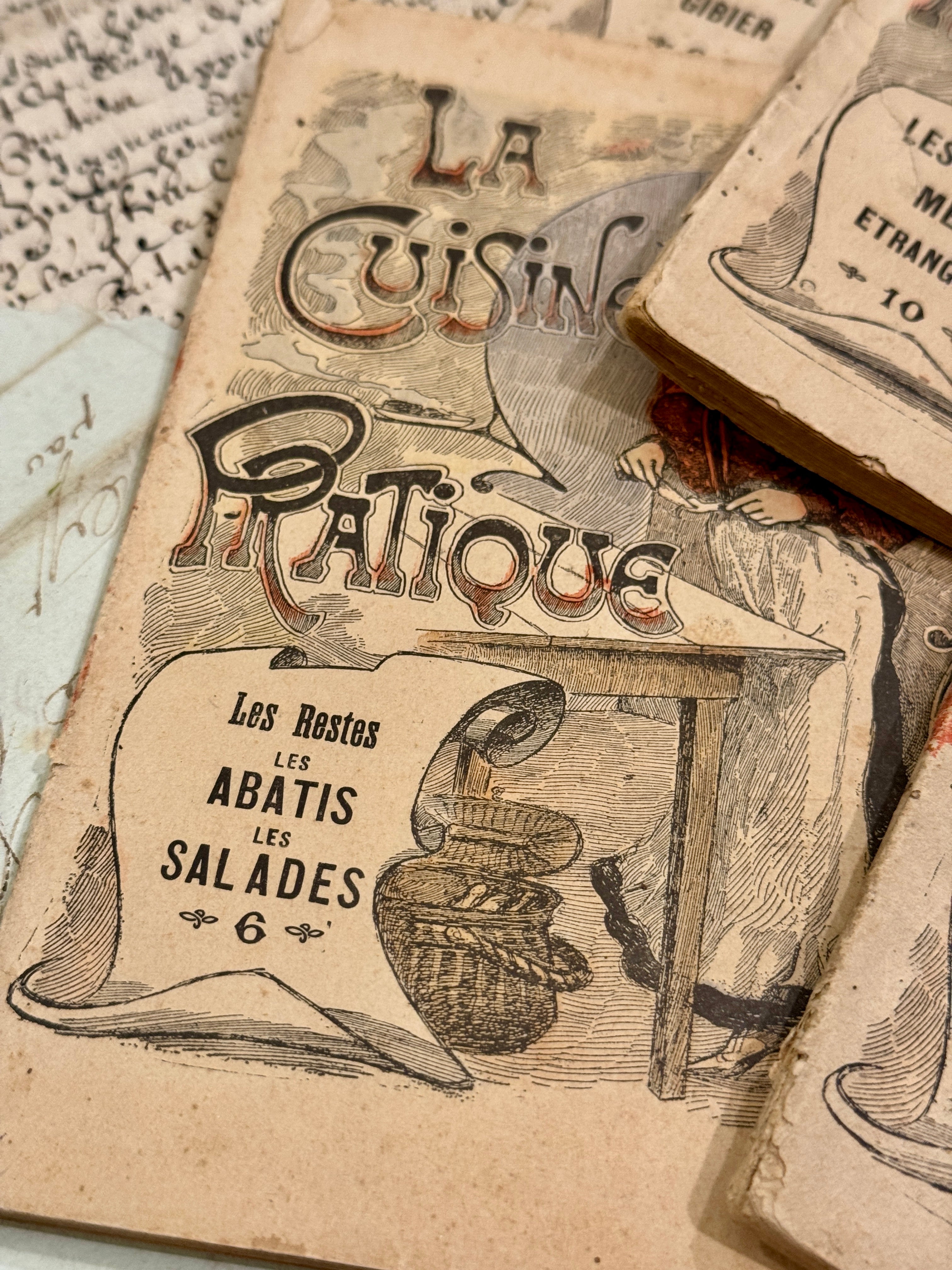 RARE Antique French LA CUISINE PRATIQUE Books