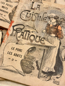 RARE Antique French LA CUISINE PRATIQUE Books