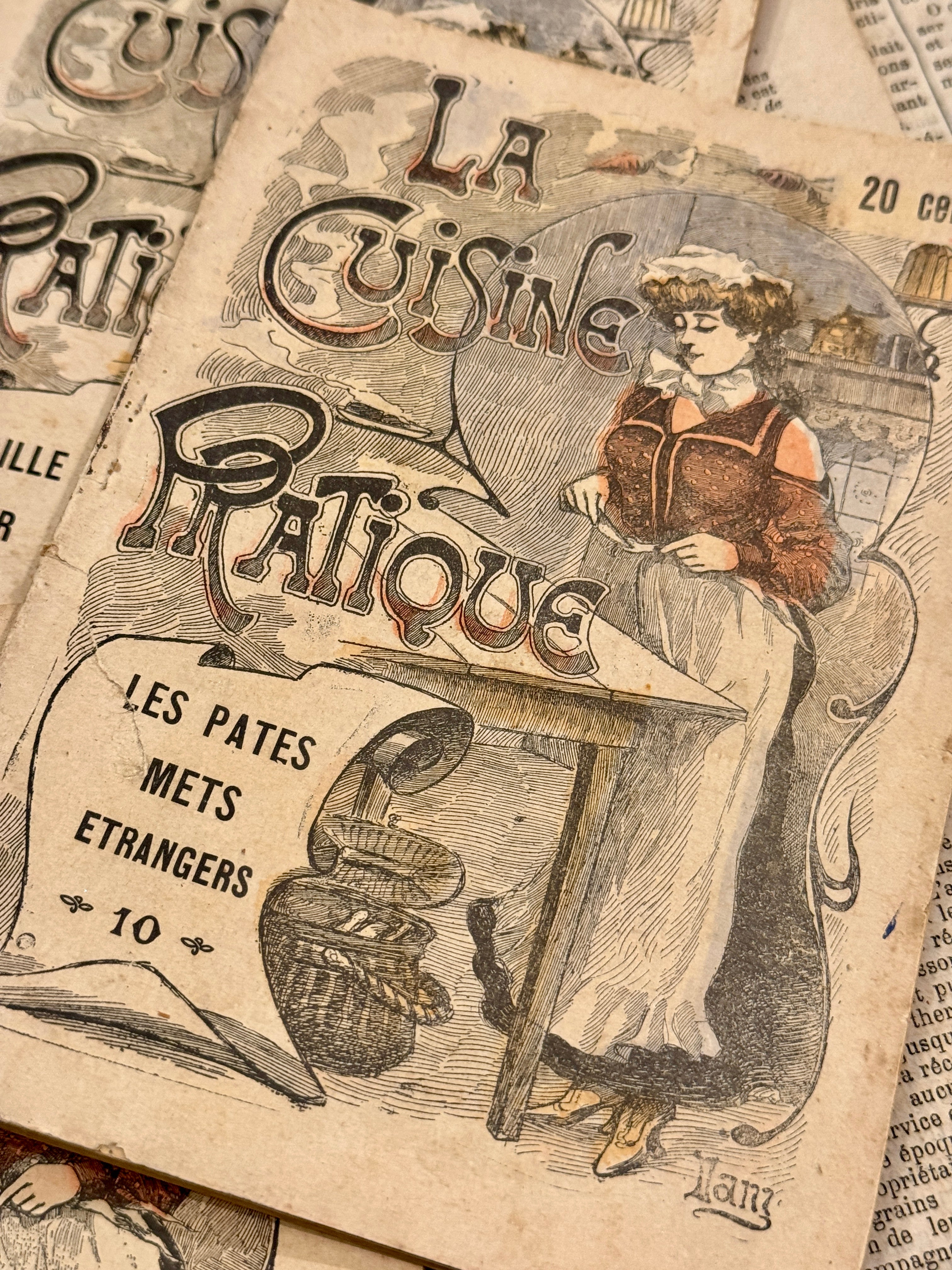RARE Antique French LA CUISINE PRATIQUE Books