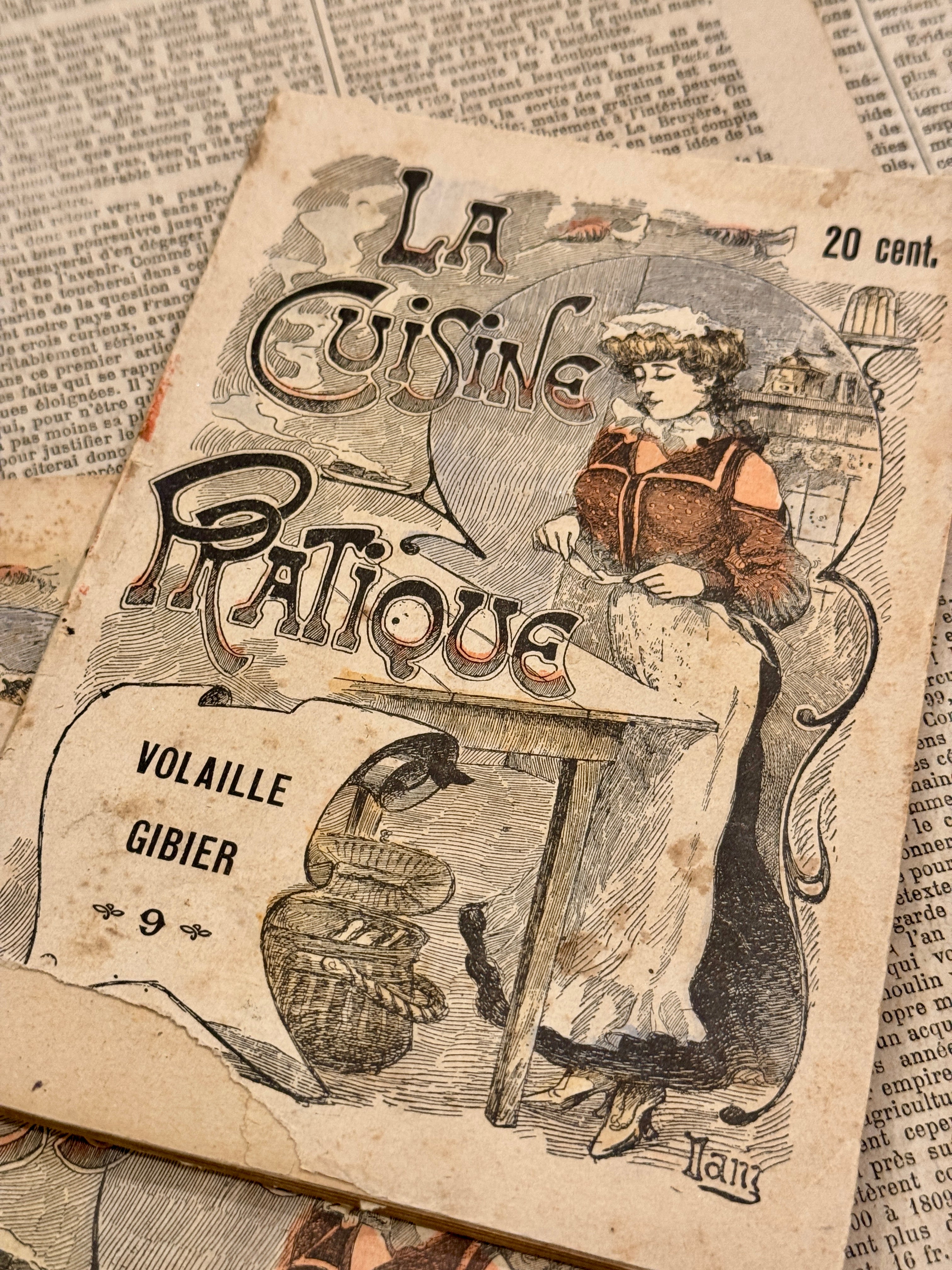 RARE Antique French LA CUISINE PRATIQUE Books
