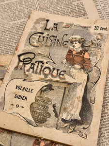 RARE Antique French LA CUISINE PRATIQUE Books
