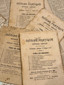 RARE Antique French LA CUISINE PRATIQUE Books