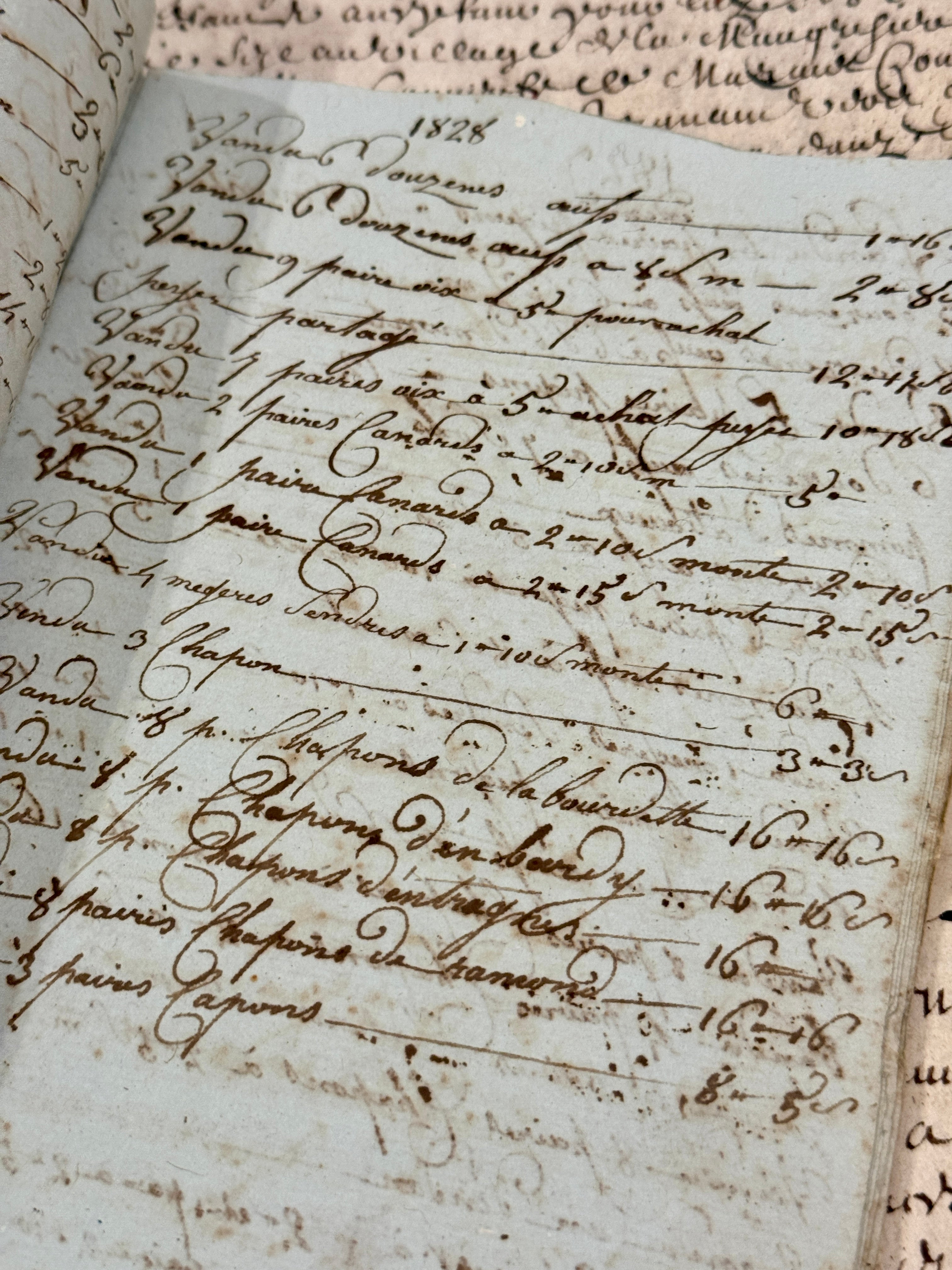Antique 1823 French Harvest Notebook