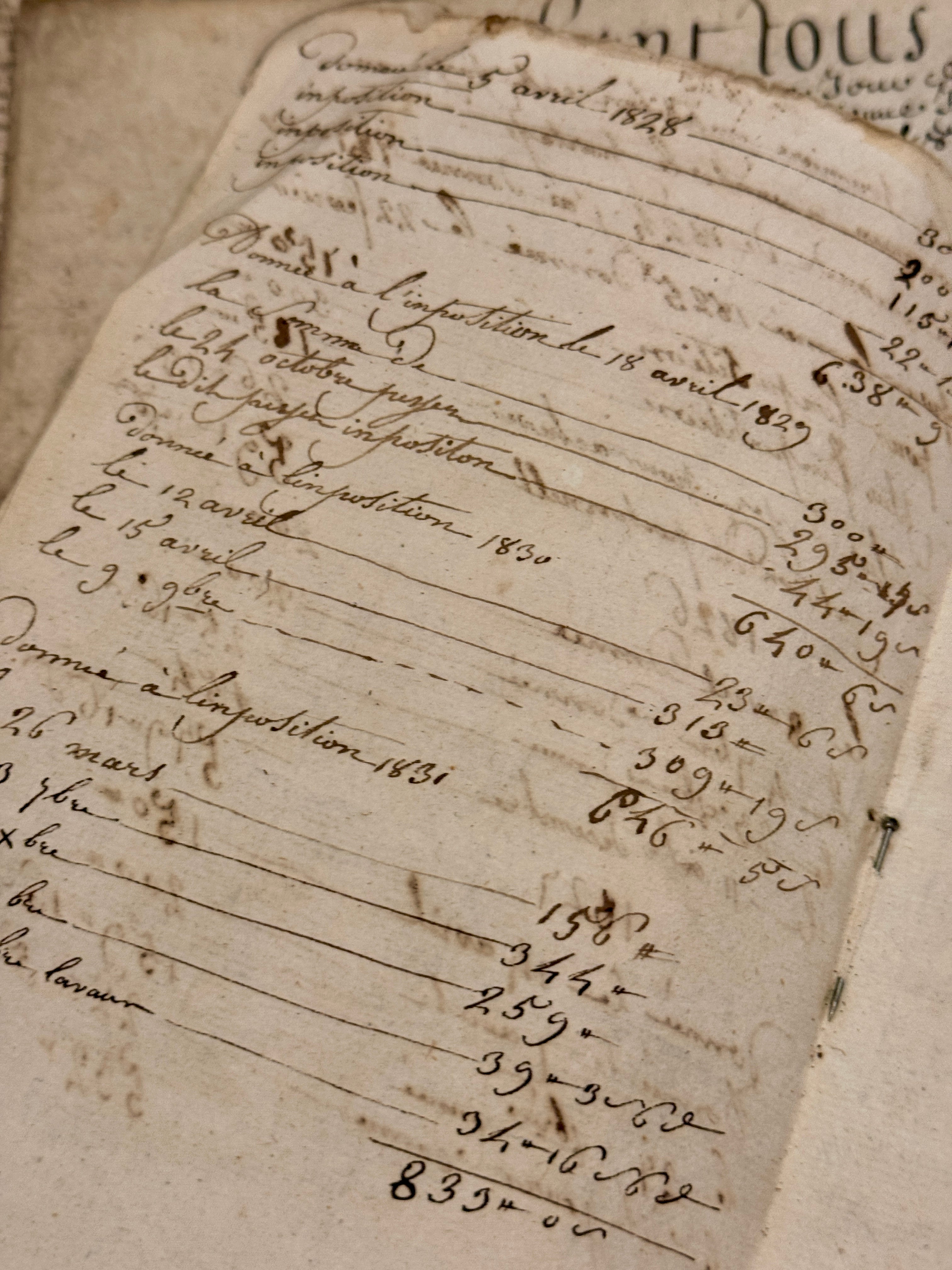 Antique 1823 French Harvest Notebook