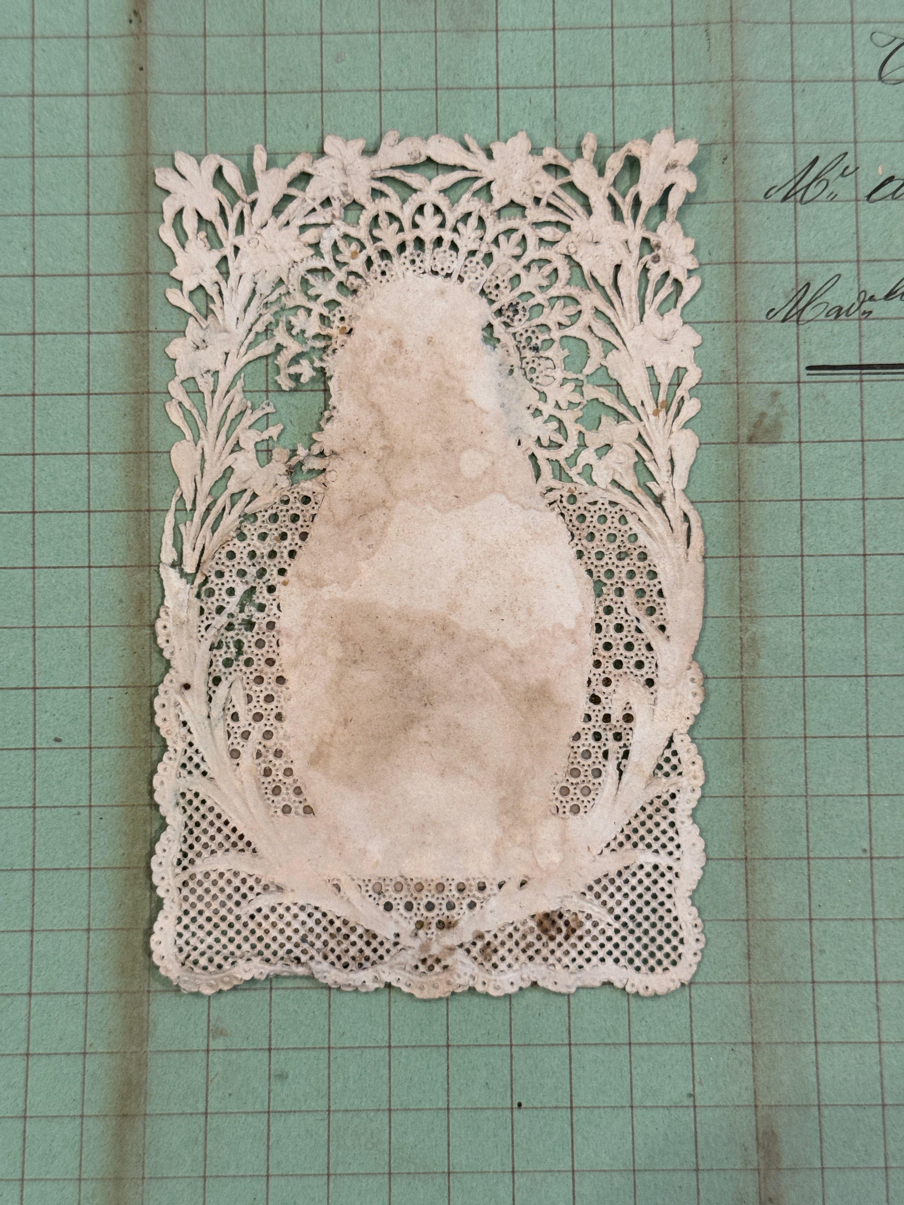 Antique French First Communion Canivet Card