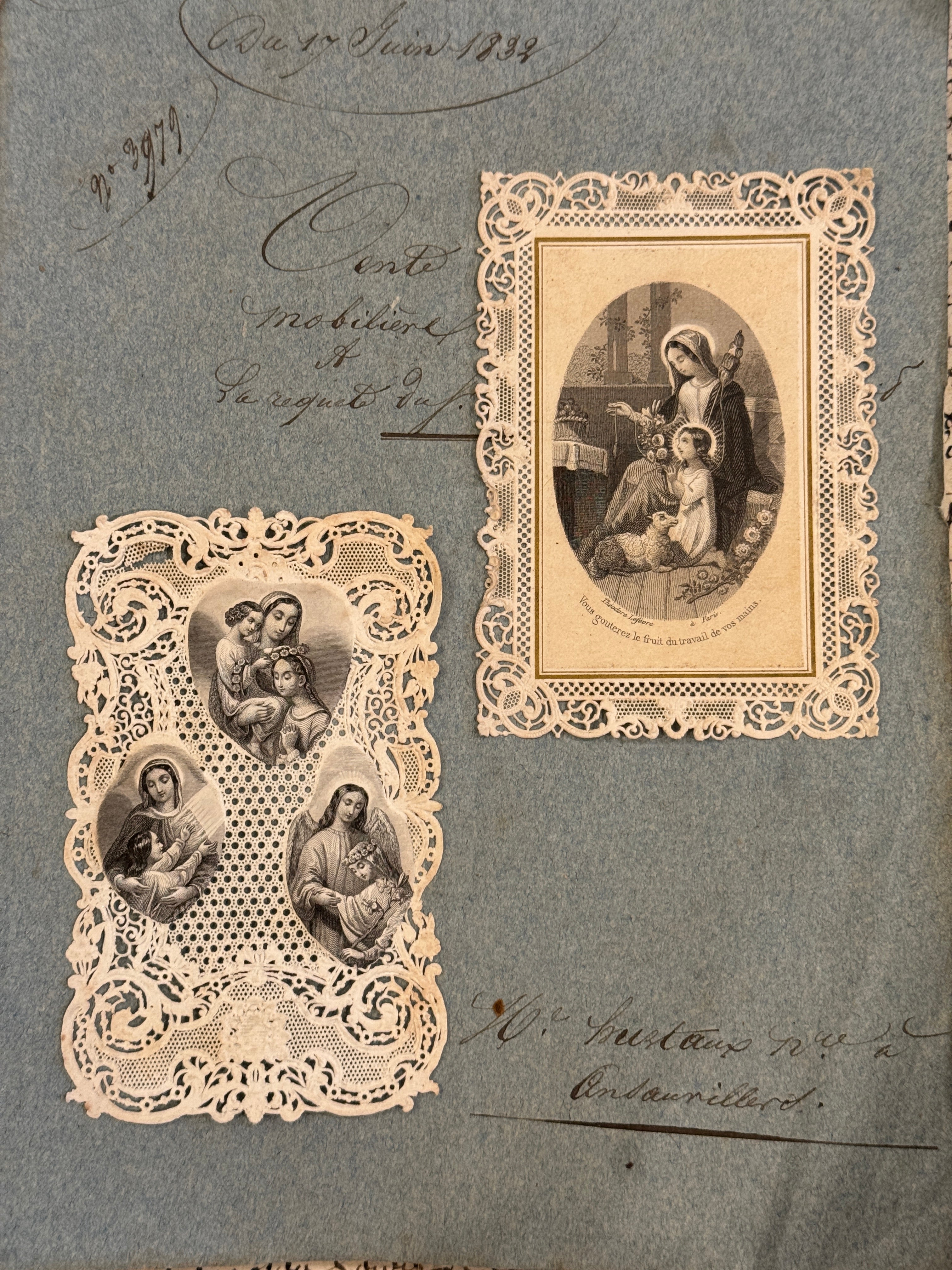 Antique French Canivet Holy Cards