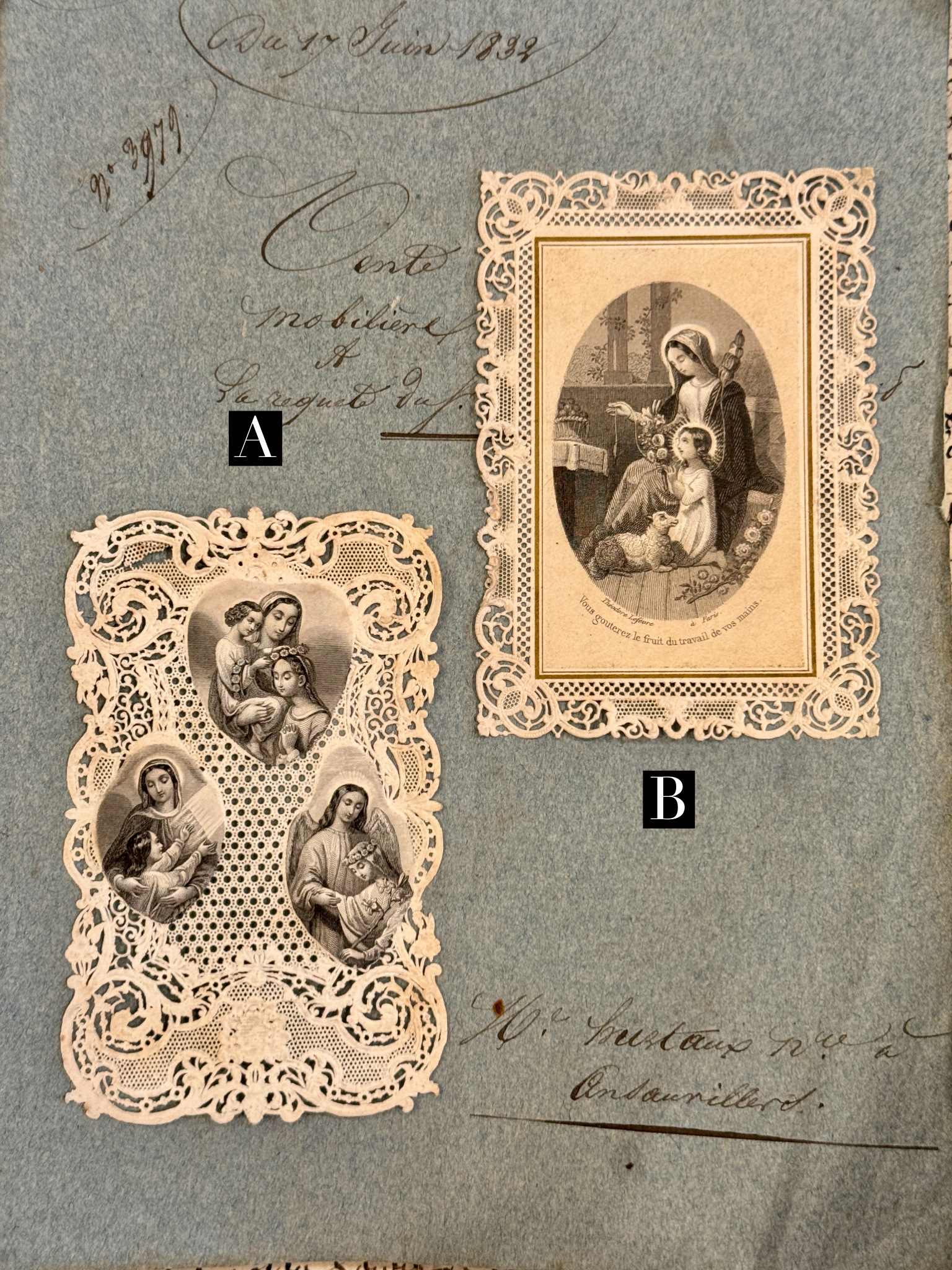 Antique French Canivet Holy Cards