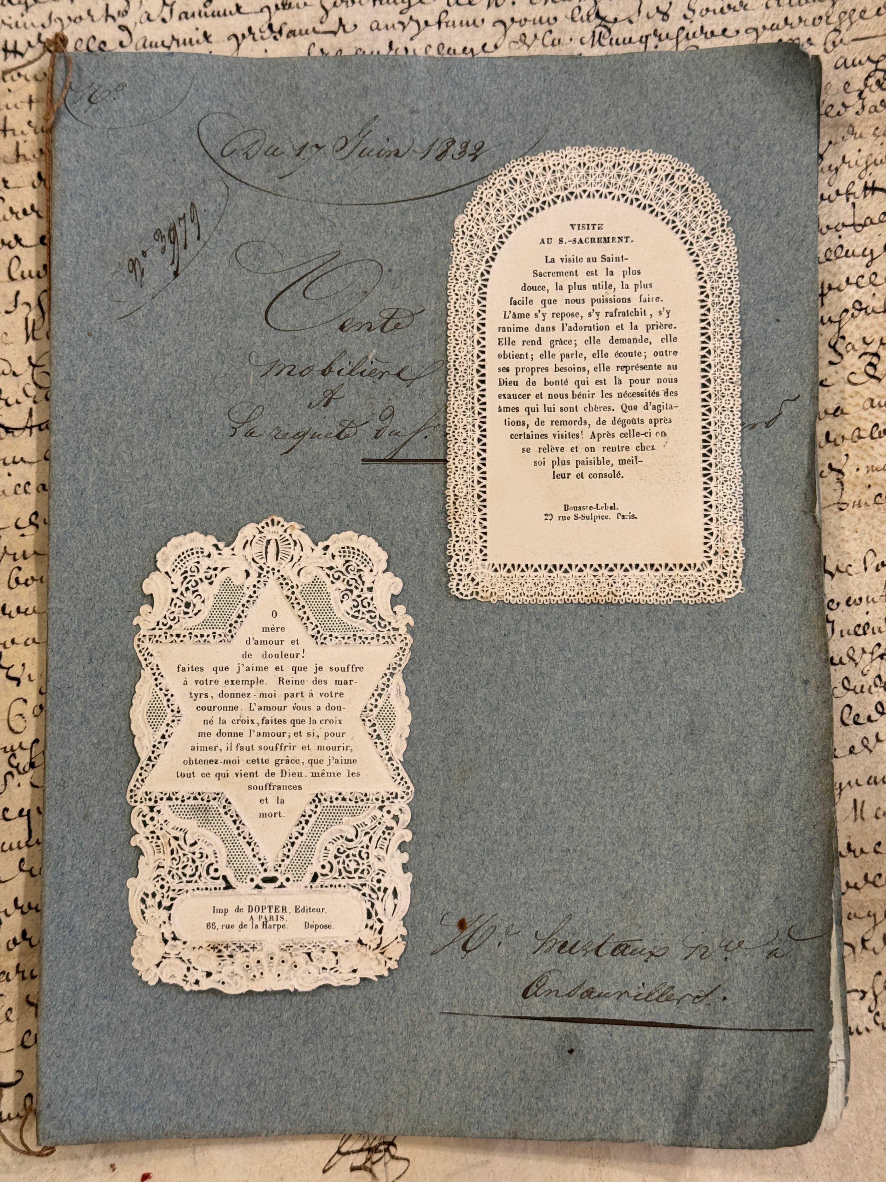 Antique French Canivet Holy Cards