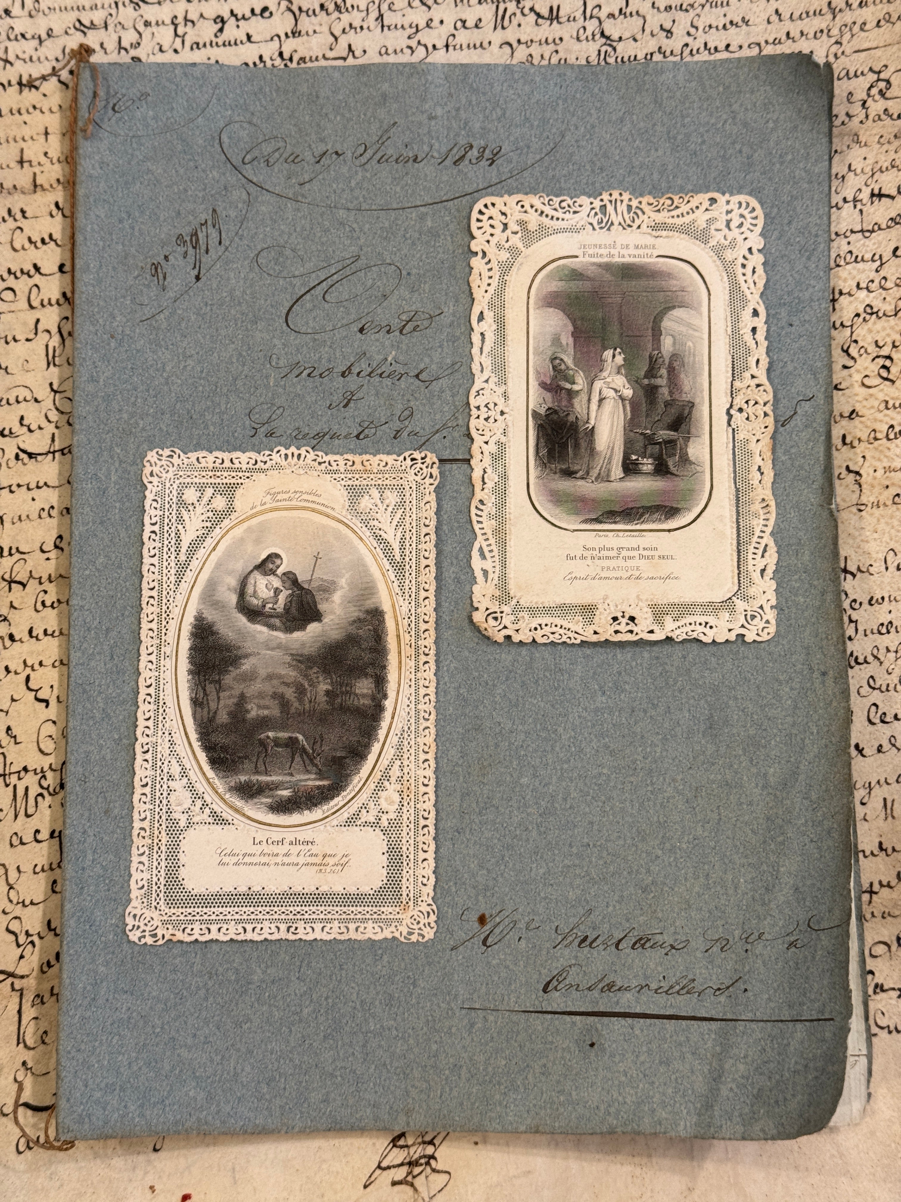 Antique French Canivet Holy Cards