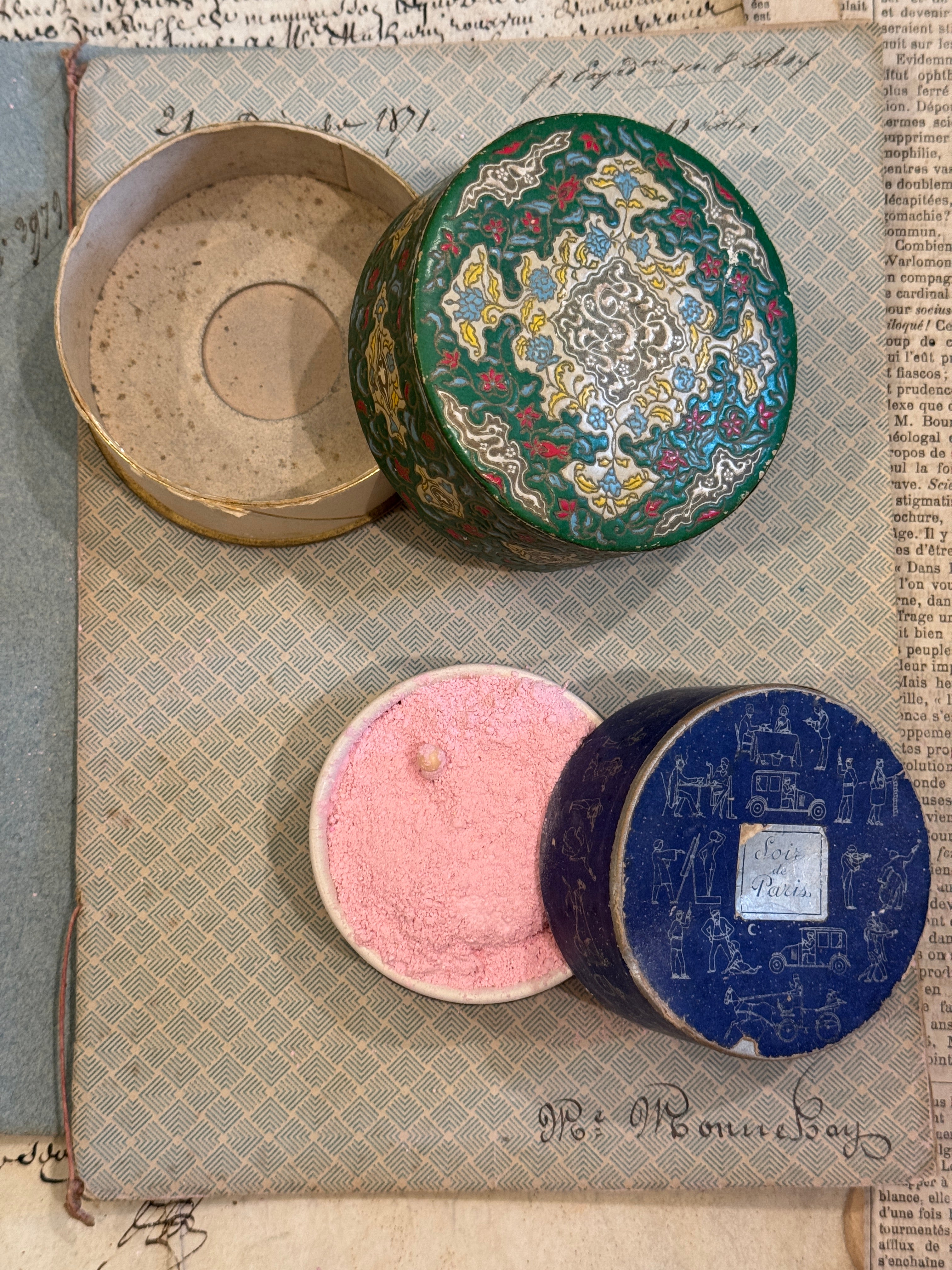 Antique French Powder Boxes from Paris