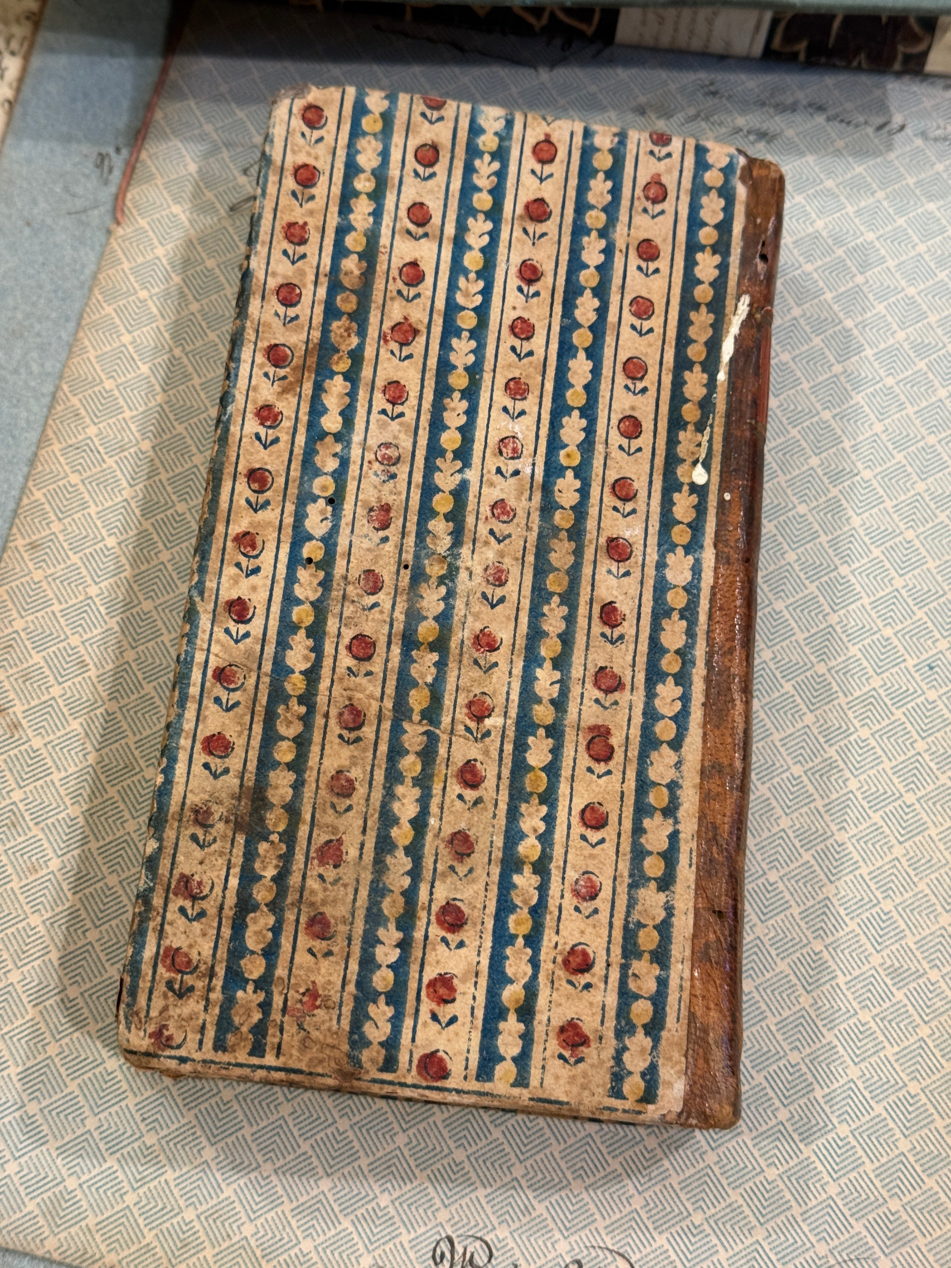 Antique French 1753 Papier Dominote Book
