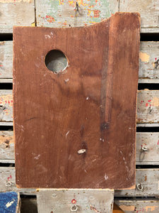 Vintage French Artists Wood Palette with Oil Paint - G
