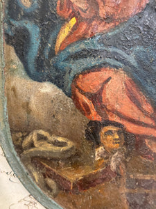 EXTREMELY RARE 1600s - 1700s Antique French  Procession Shield