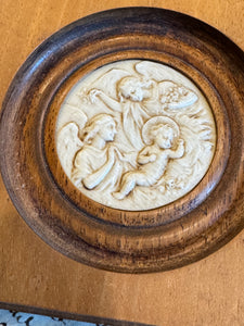 Antique French Carved Bone Manger Scene